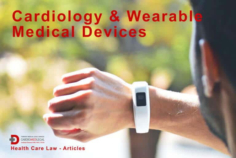 image - man looking at wearable medical device